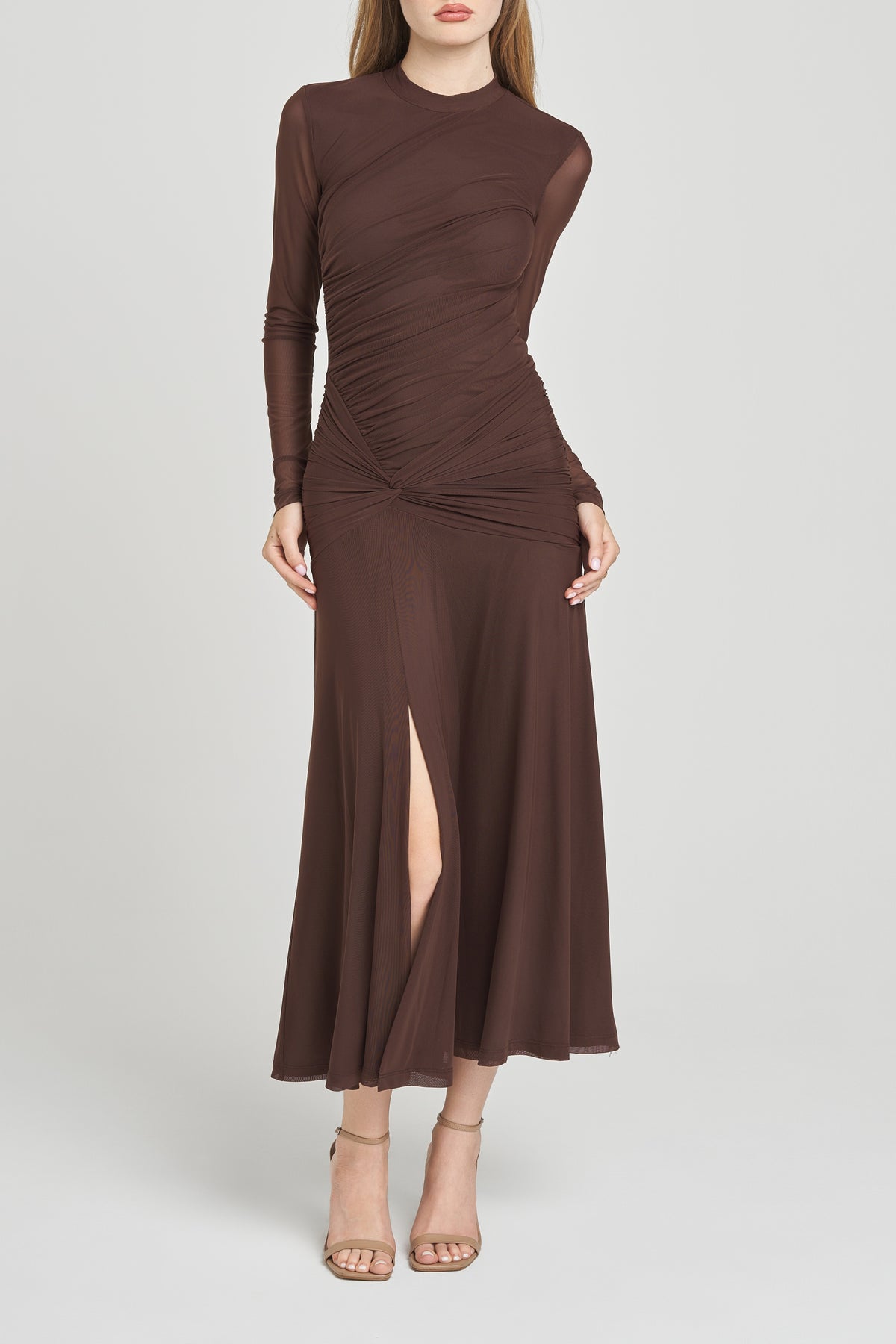 Selene Ruched Midi Dress