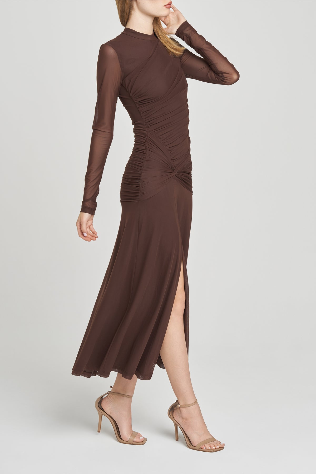 Selene Ruched Midi Dress