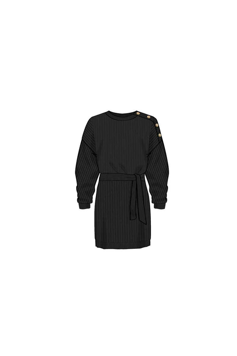 CREW NECK DOLMAN SWEATER DRESS