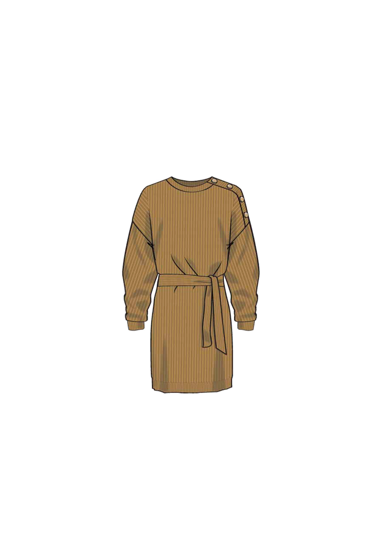 CREW NECK DOLMAN SWEATER DRESS