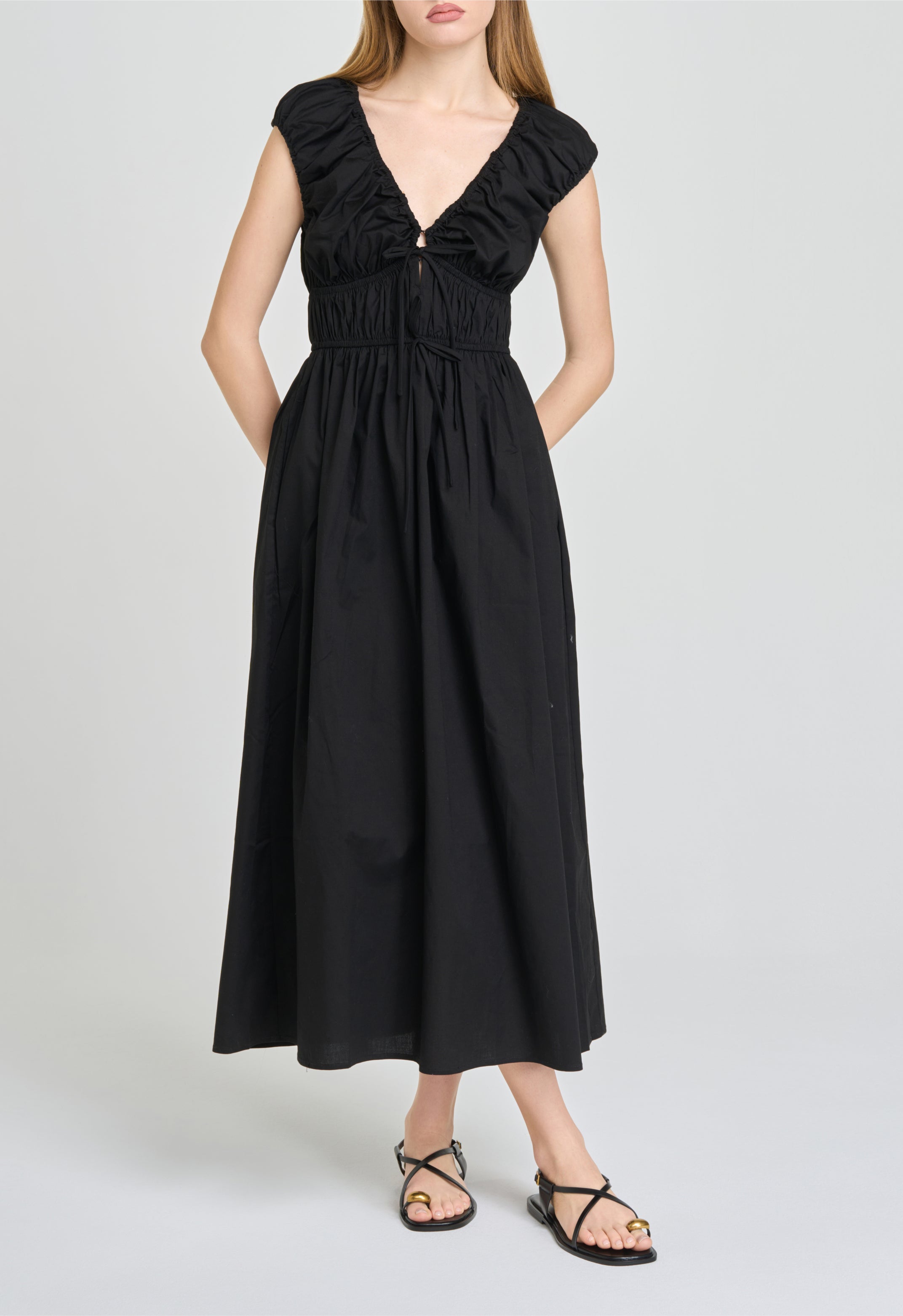 Liv Ruched Midi Dress