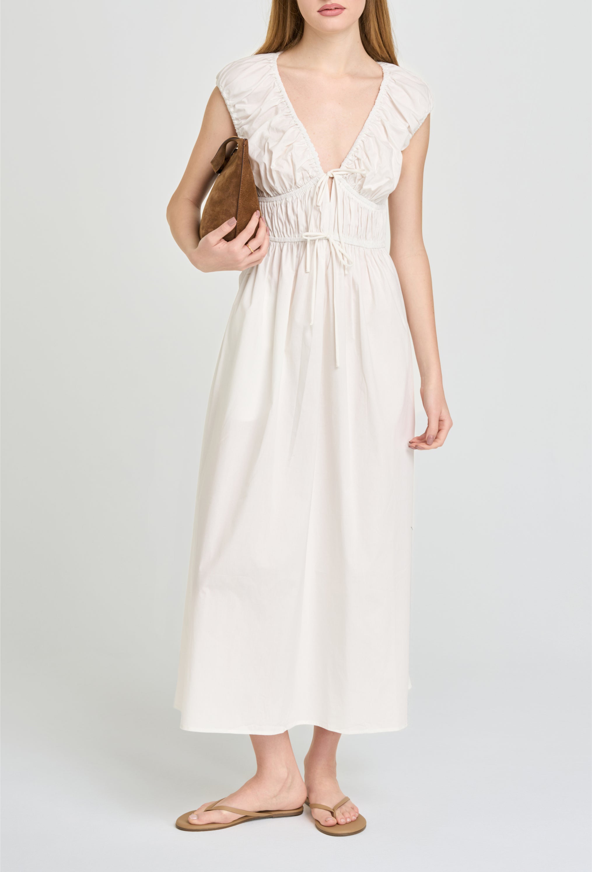 Liv Ruched Midi Dress
