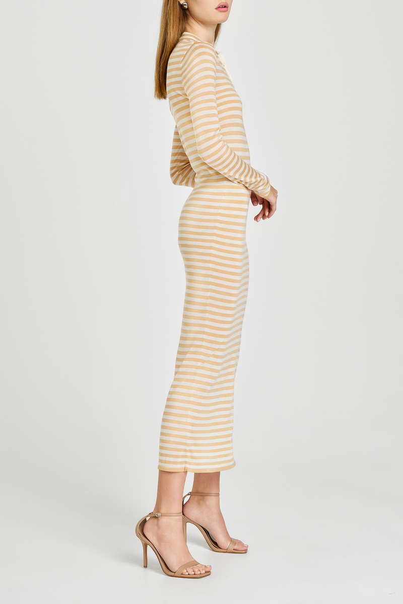 COLETTE STRIPED KNIT DRESS