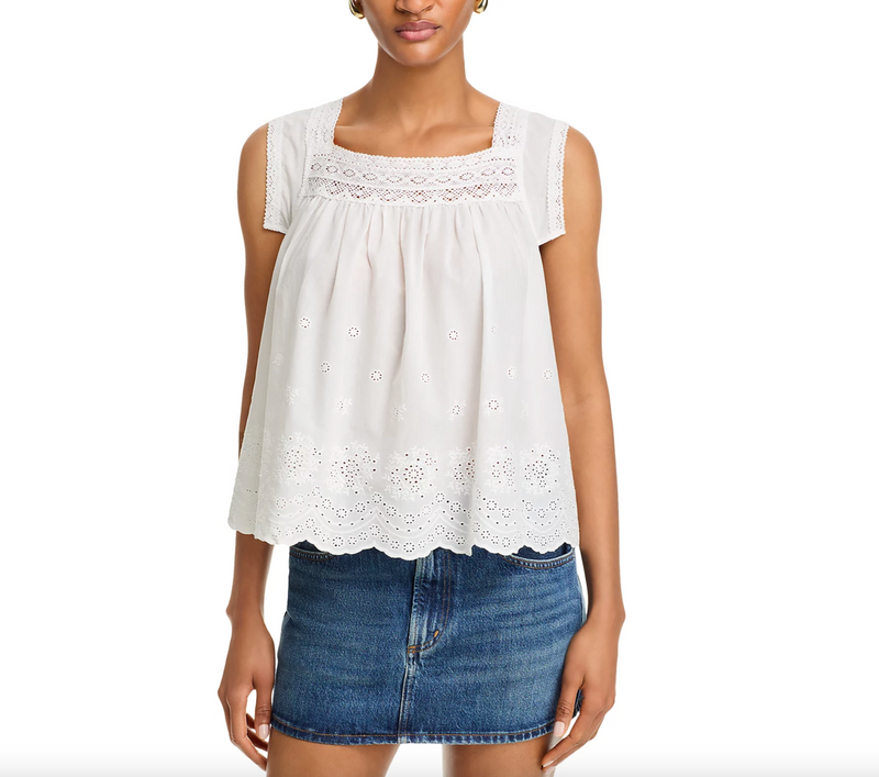 CLAUDIA EYELET TOP