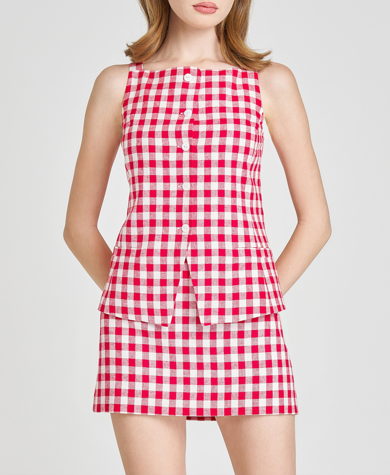 GRACIE GINGHAM VEST
