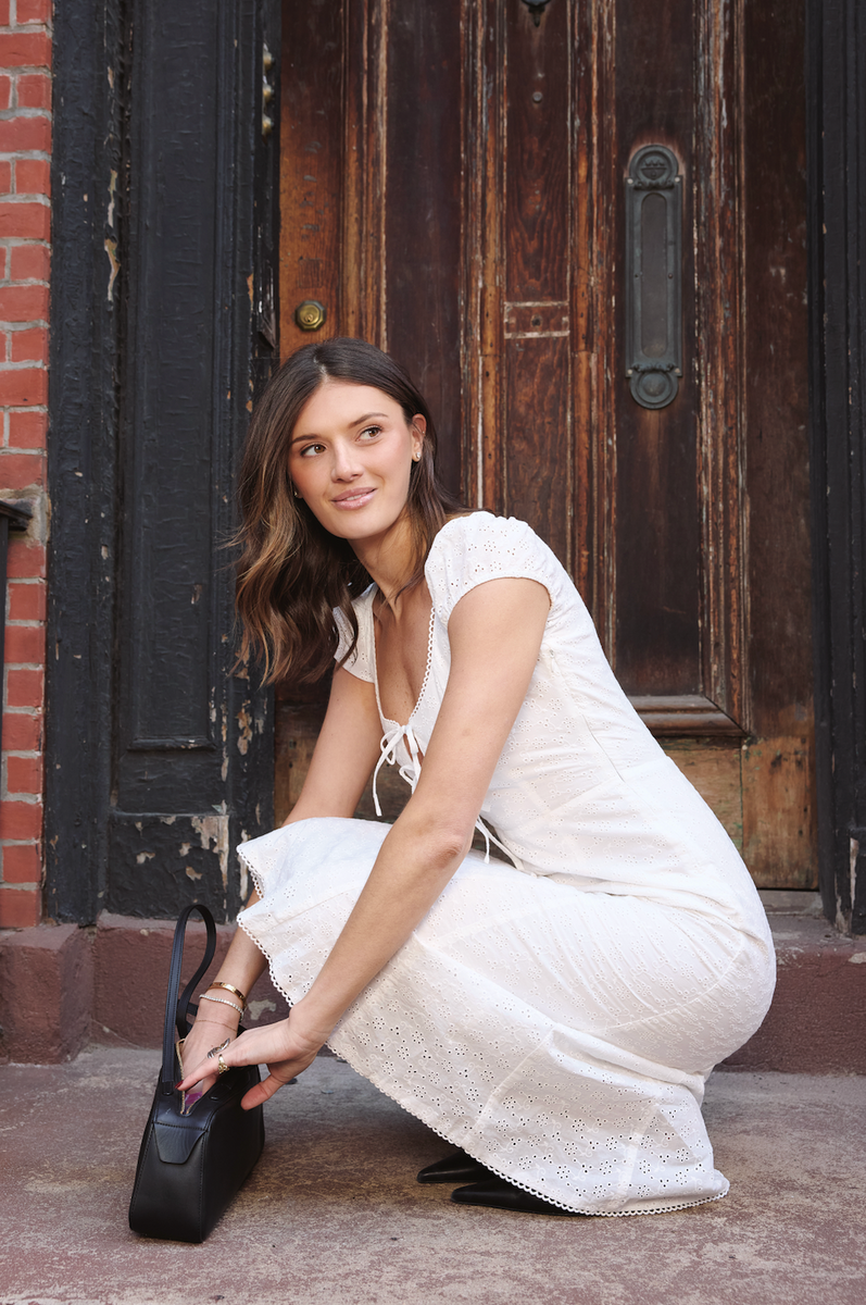 CARA EYELET MIDI DRESS