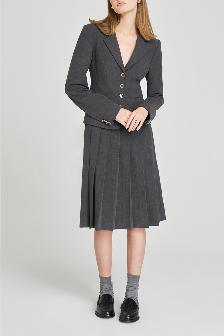 DARBY PLEATED MIDI SKIRT