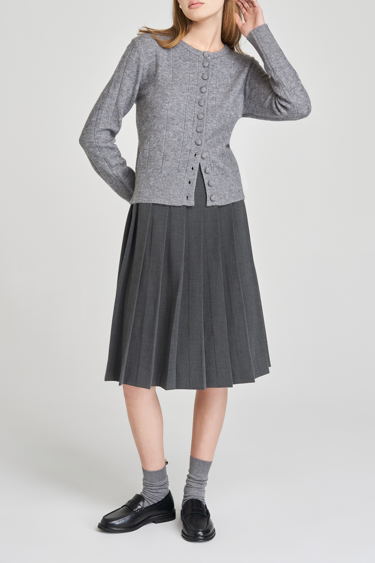 DARBY PLEATED MIDI SKIRT