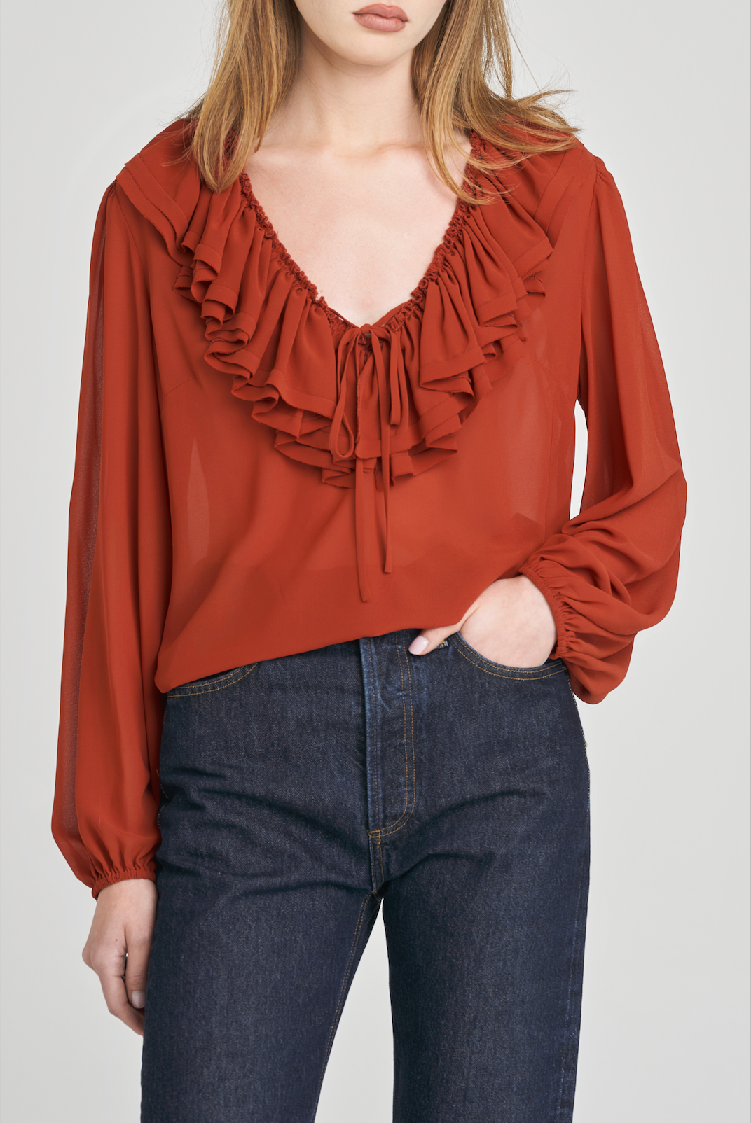 AGNES RUFFLE BLOUSE