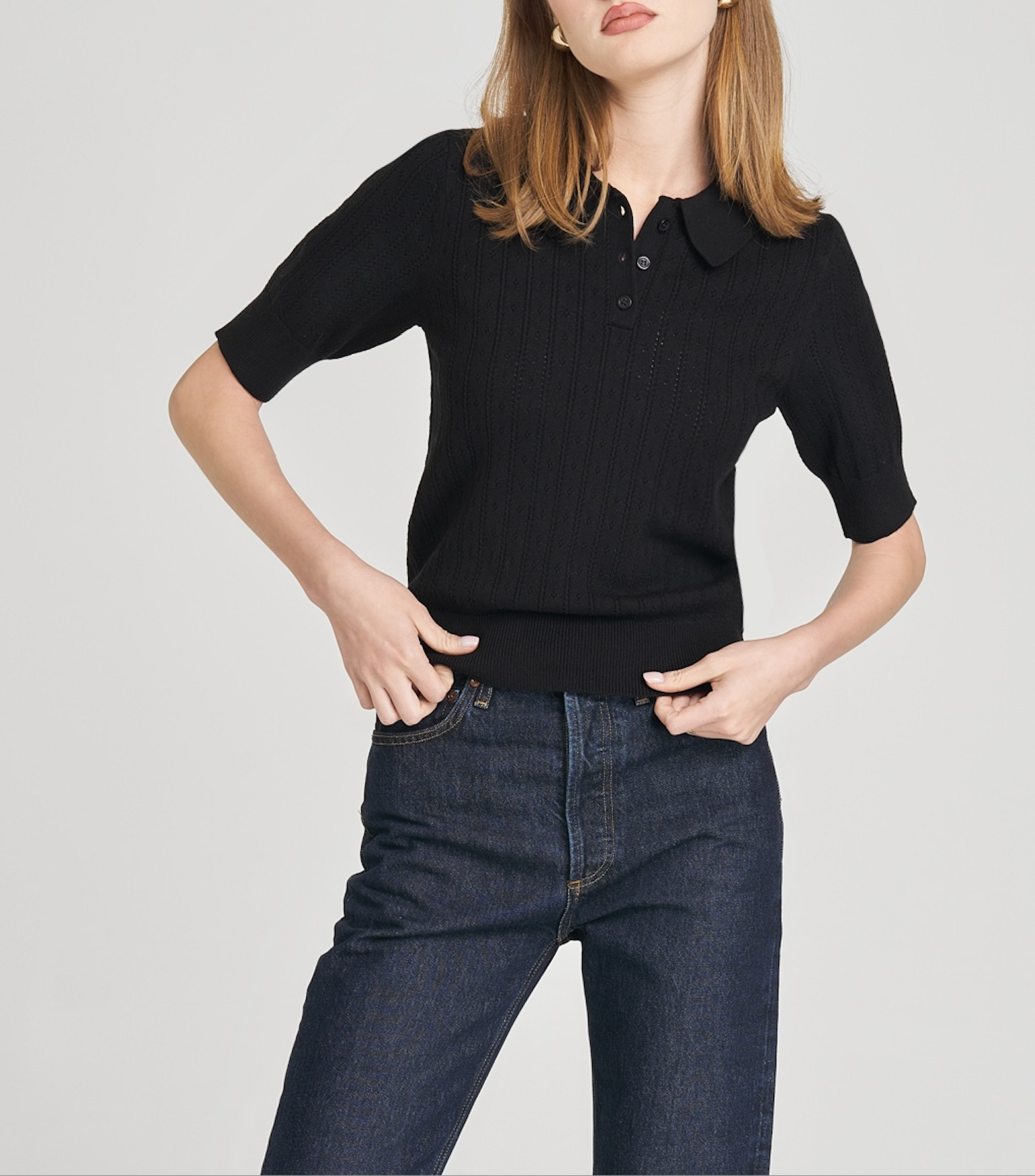 TAYLOR POINTELLE SWEATER