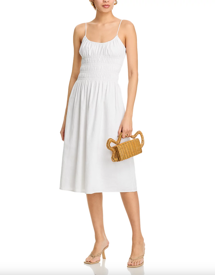 ISABELLE SMOCKED MIDI DRESS