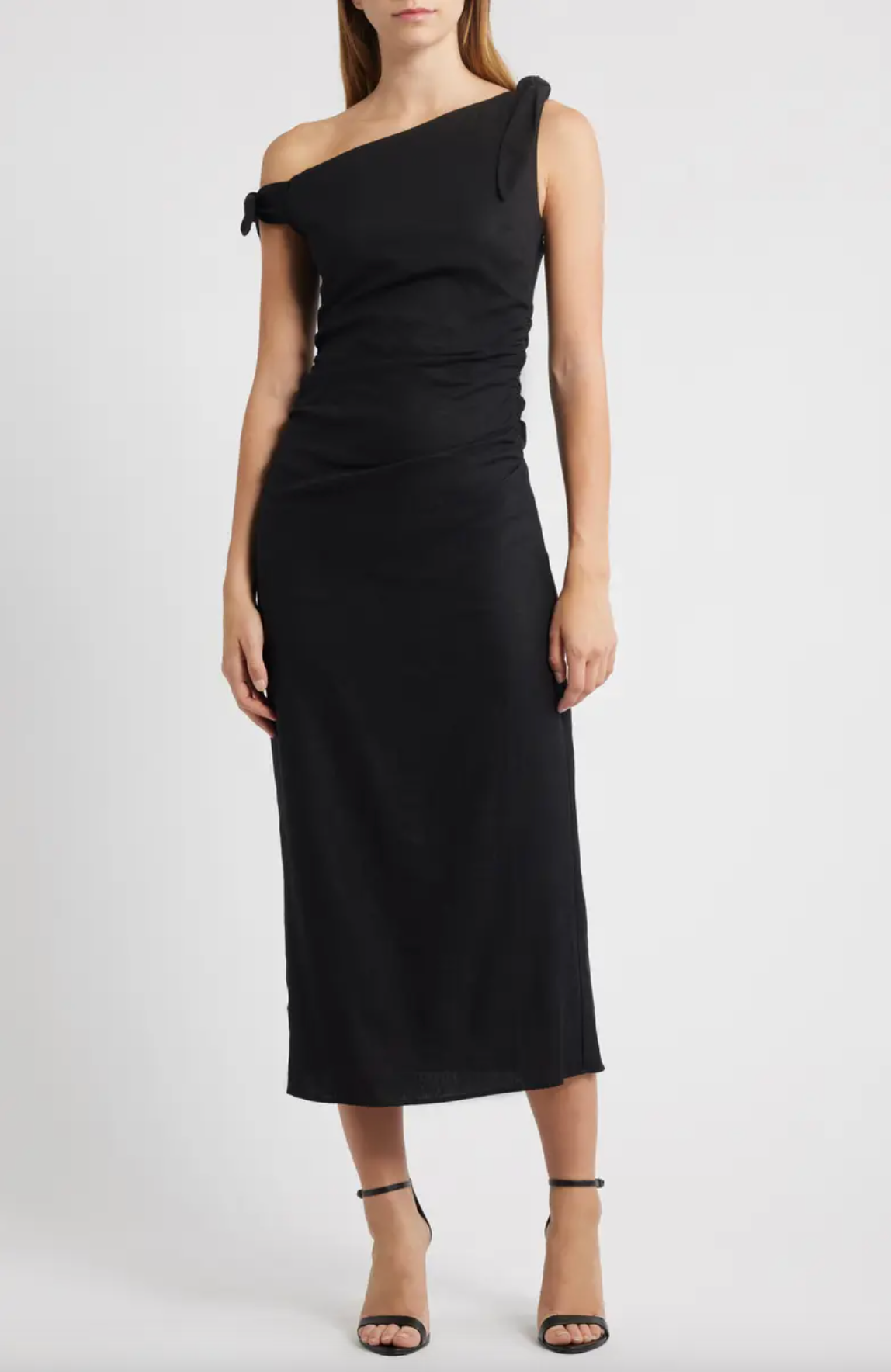 CLEO TIE SHOULDER MIDI DRESS