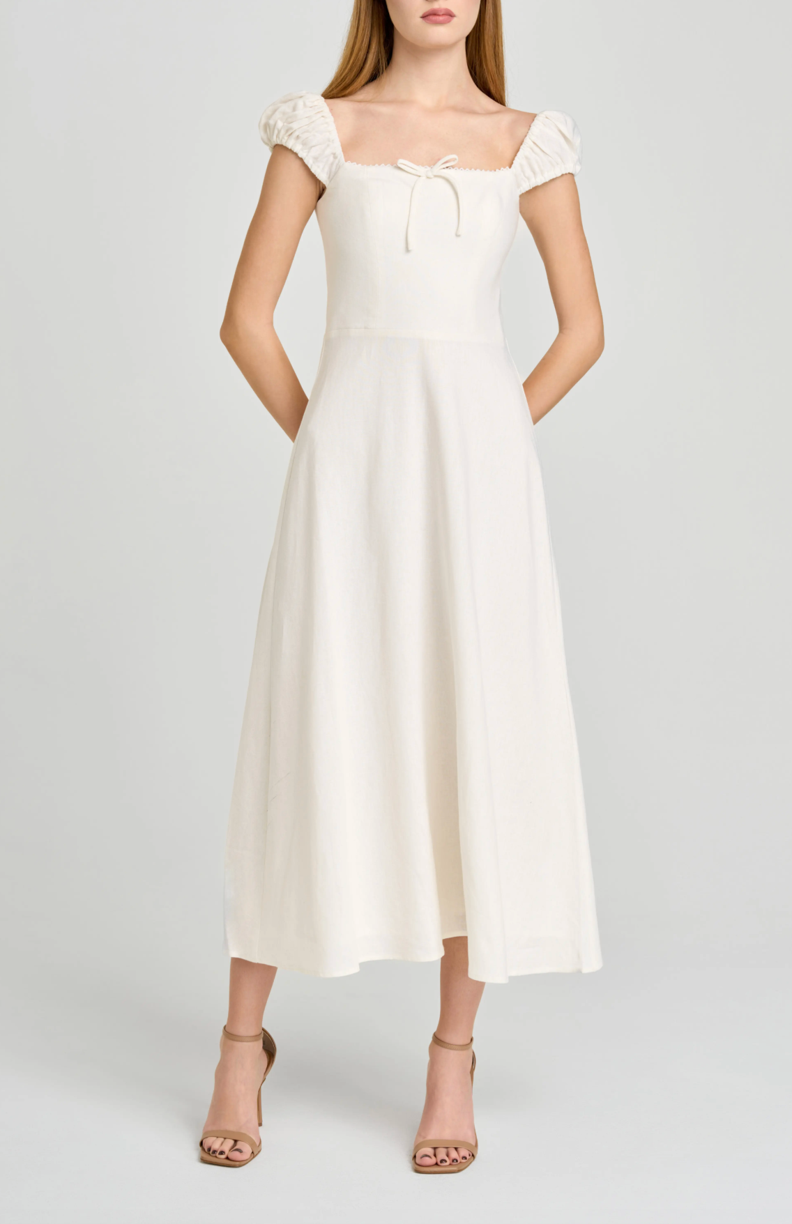 CARINA CAP SLEEVE MIDI DRESS