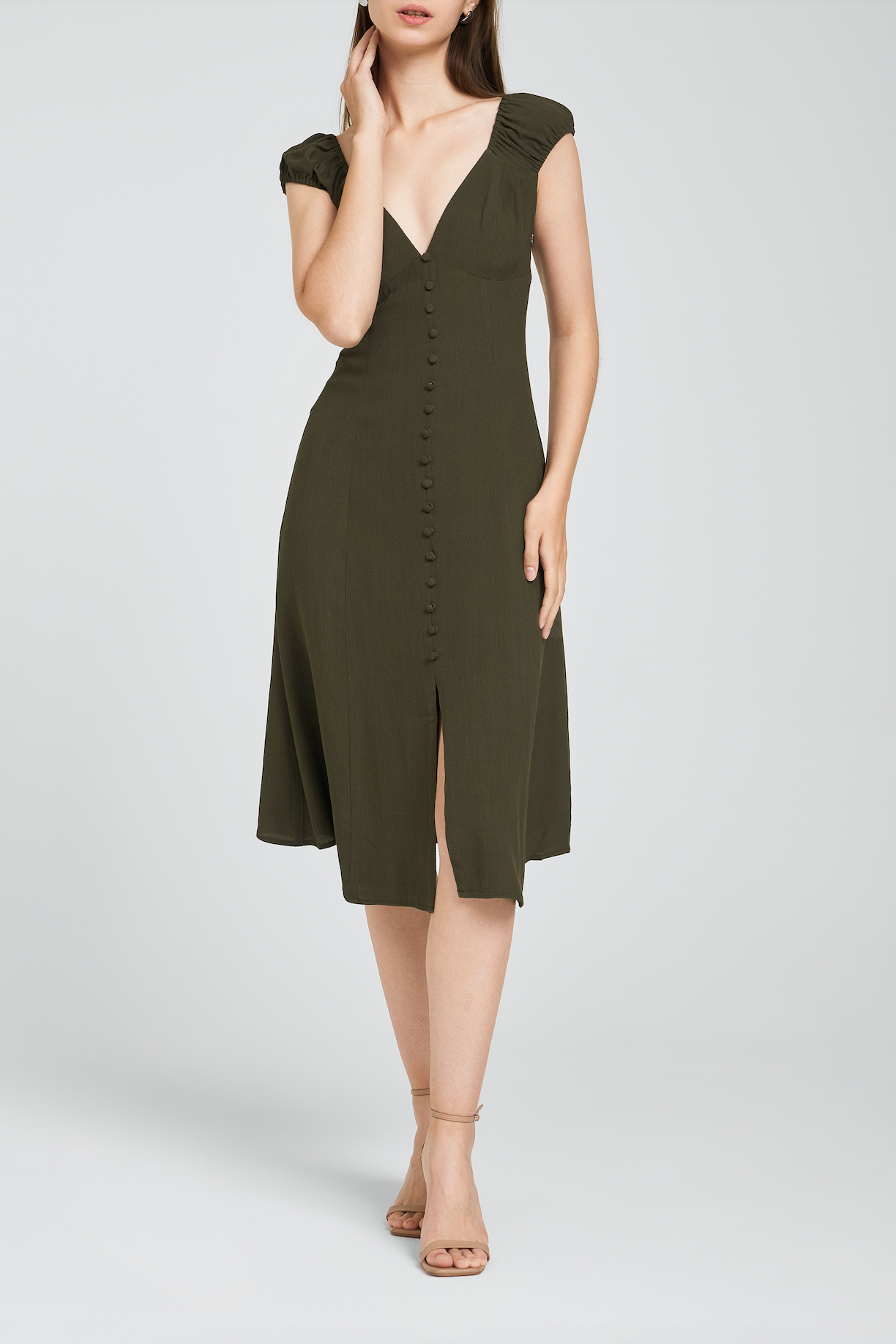 LAURE SHORT SLEEVE MIDI DRESS