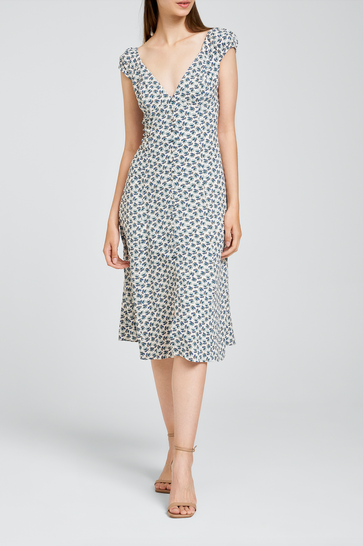 LAURE SHORT SLEEVE MIDI DRESS