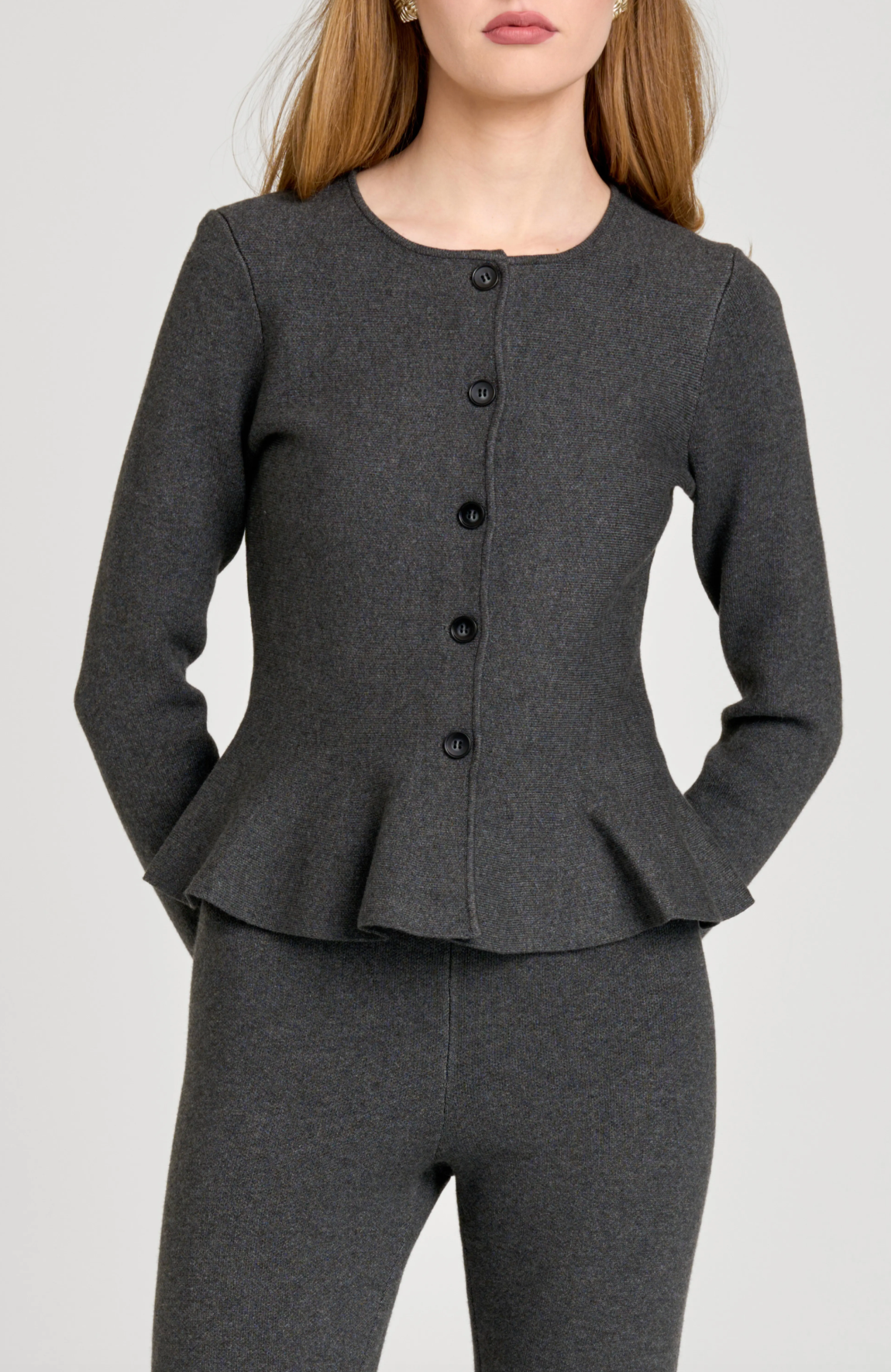 BROOKLYN PEPLUM CARDIGAN
