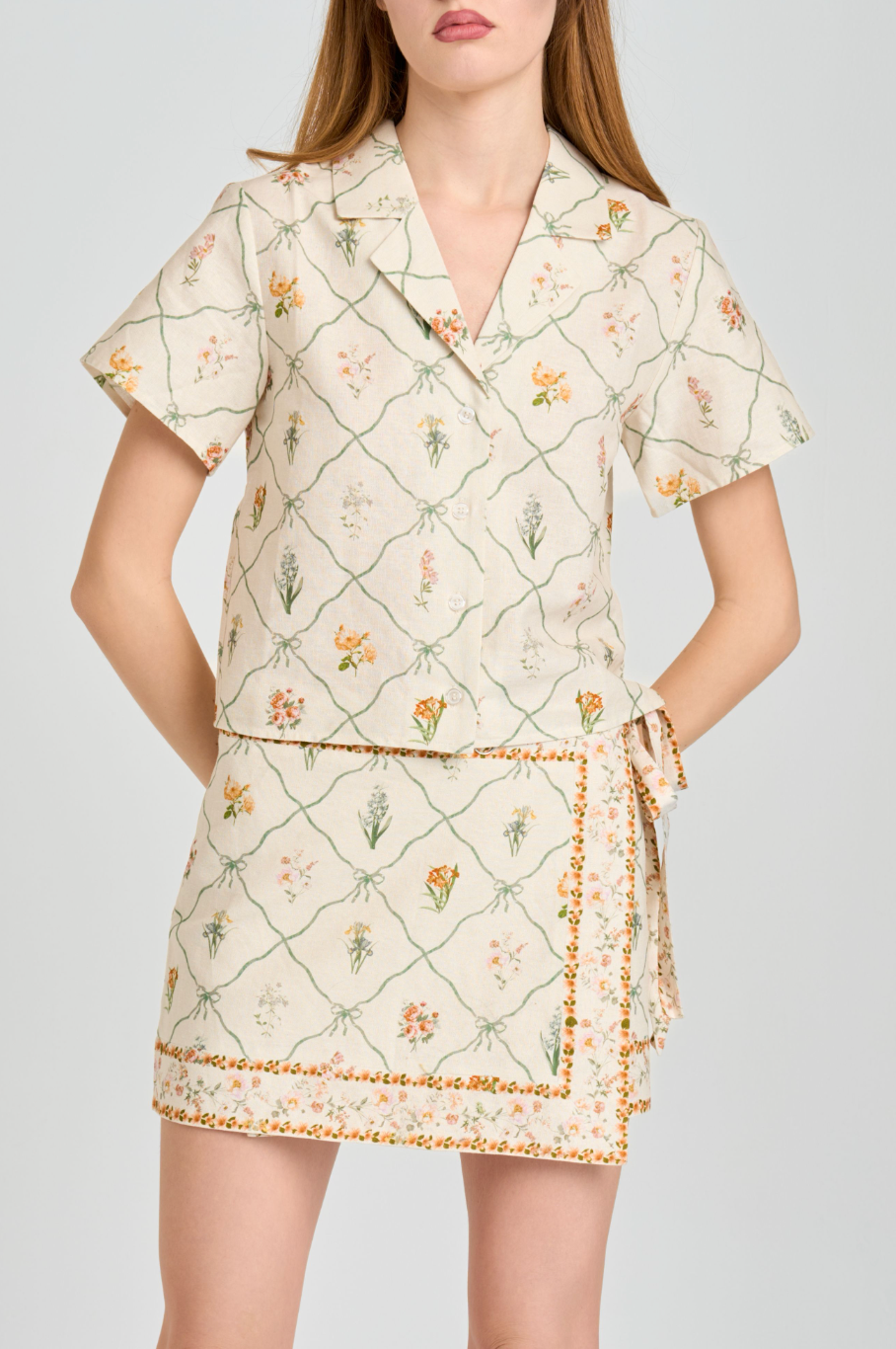 Amelia Linen Short Sleeve Top