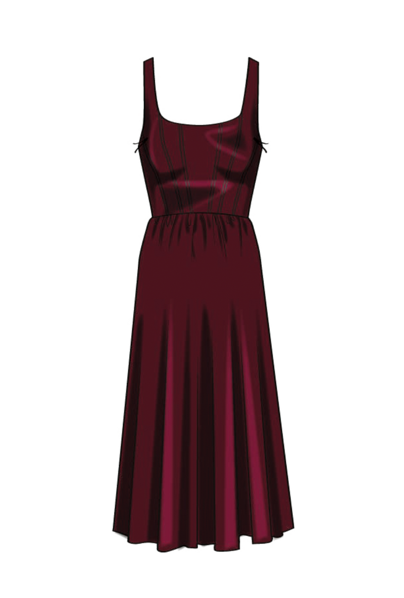 FLORENCE VELVET MIDI DRESS