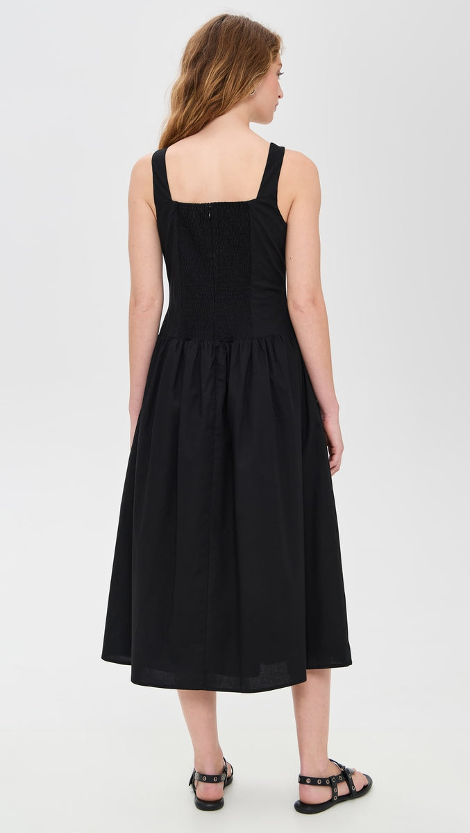 BUTTON UP MIDI DRESS