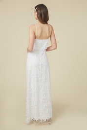 Beaded Blouson Cami Bridesmaid Gown - STEEL PETAL EMBROIDERY