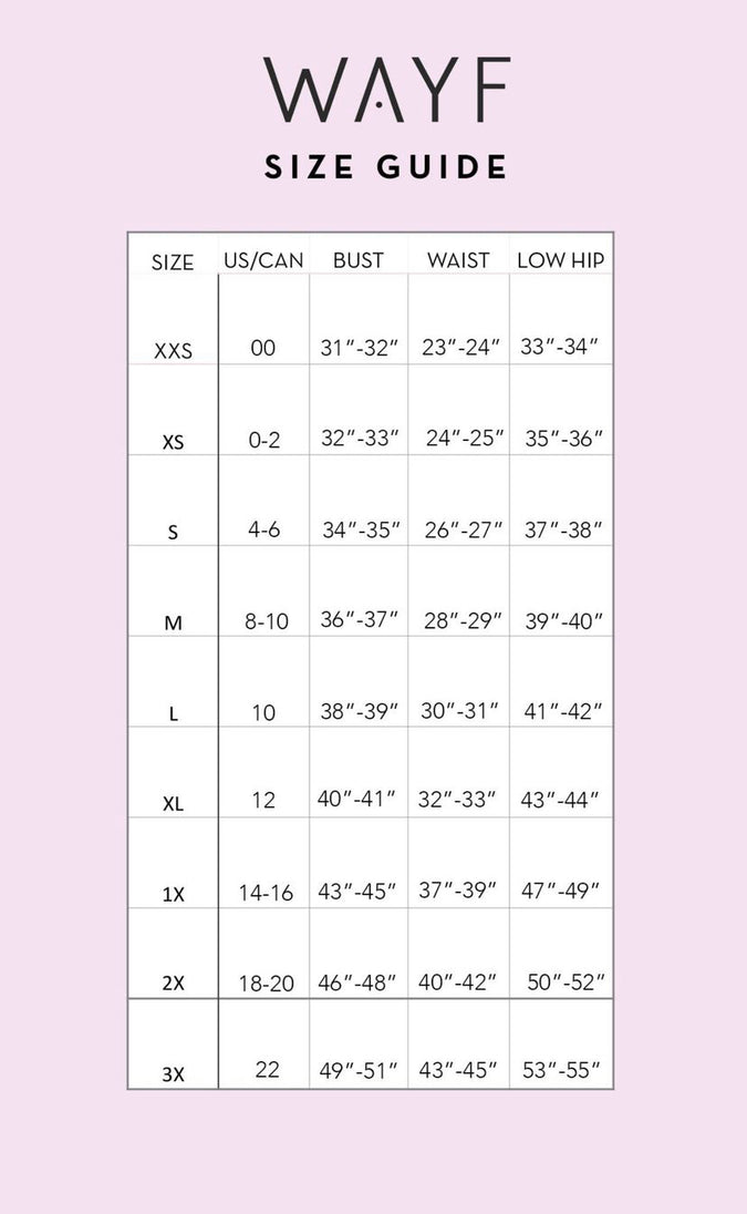 SIZE CHART- SIZE DOWN IF IN BETWEEN SIZES
