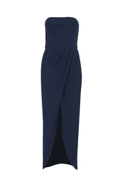 STRAPLESS TULIP HEM DRESS - NAVY (back)