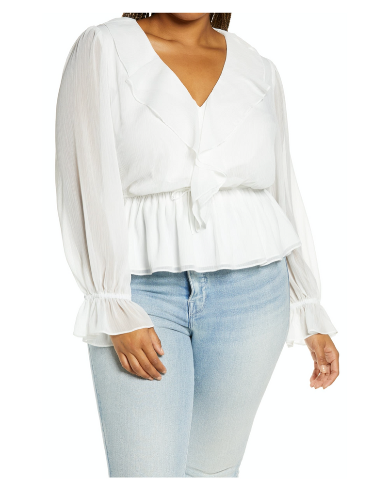 FAIRPORT RUFFLE NECK BLOUSE