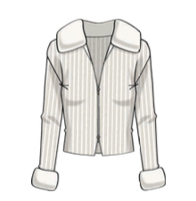 FUR COLLAR CARDIGAN
