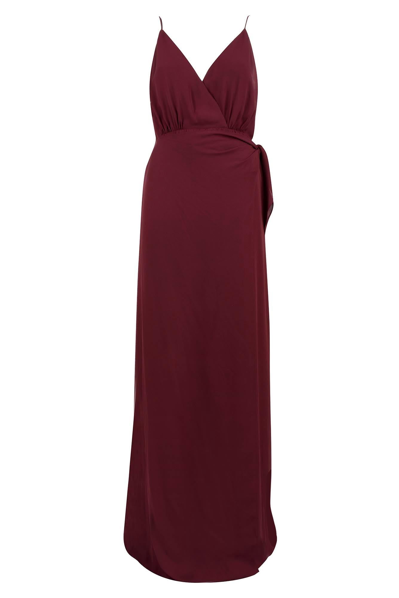 bridesmaids dress georgette cami in cabernet color