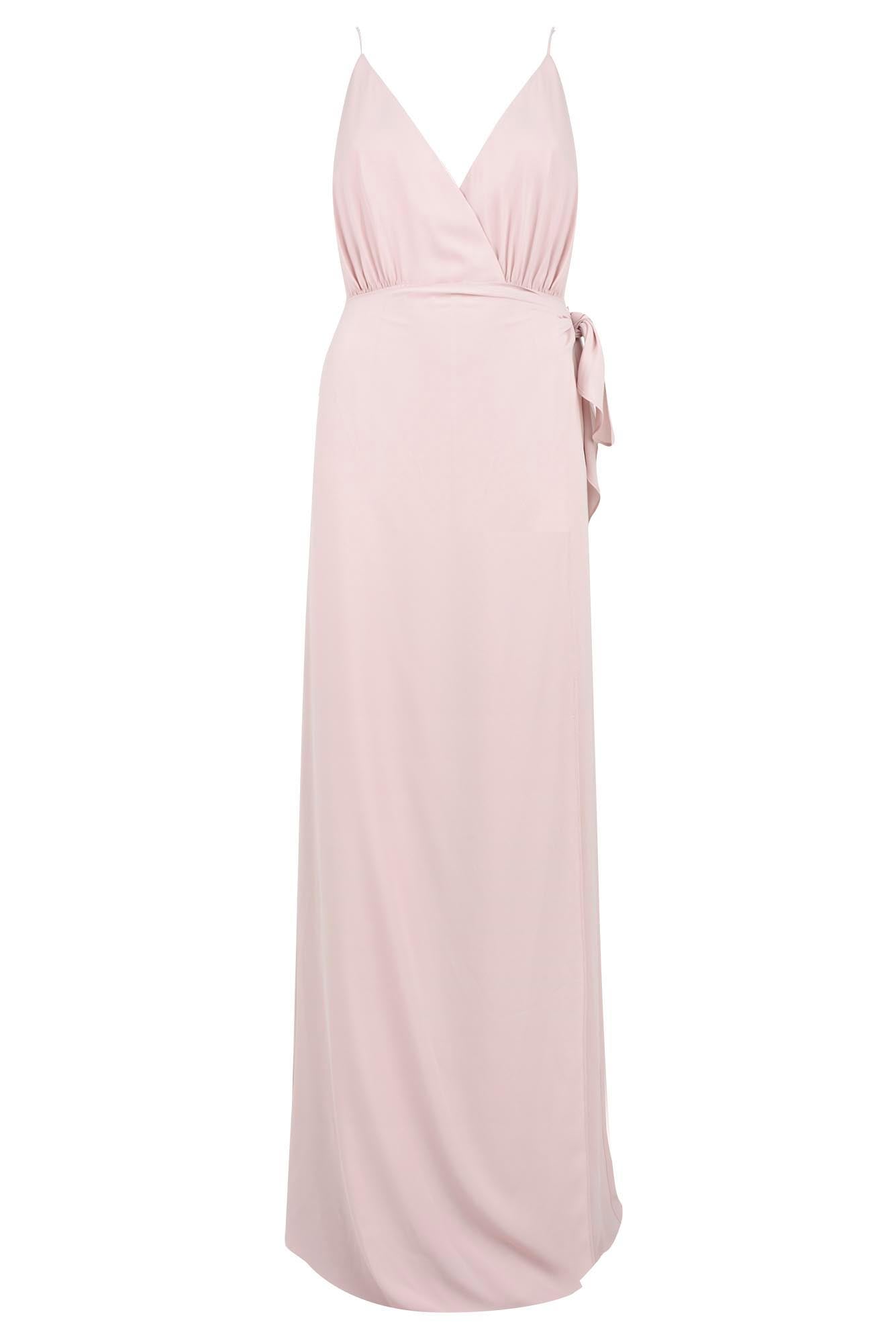 bridesmaids dress georgette cami in blush color