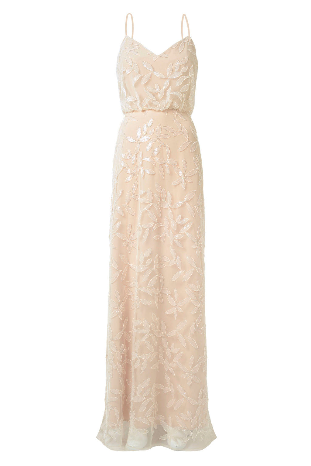 Beaded Blouson Cami Bridesmaid Gown - PEARL PETAL EMBROIDERY